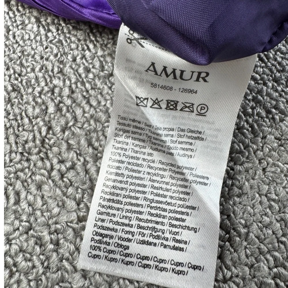AMUR Dress Womens 4 Purple Kayleigh Mini Strapless Pleated‎ Side Ruffle